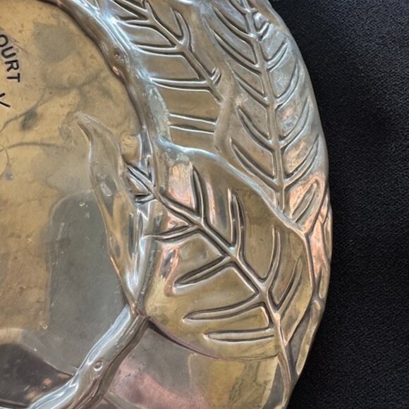 Arthur Court Vintage Aluminum Magnolia 8" Cheese Appetizer Serving Plate #06 - Picture 5 of 9